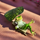 Relaxing Wine Glass Frog Figurine